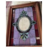 38 x 54.5 ï¿½  Framed Leaded Glass Art