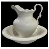 Vintage Pitcher & Bowl (See Damage)