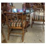 Estate Henredon Glasstop Table & 4 Chairs