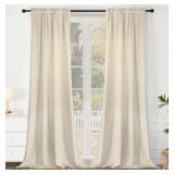 (3) Rod Pocket 84 ï¿½ Cream Matte Velvet  Blackout