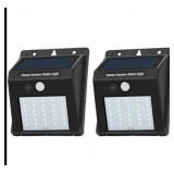 (2) Solar Powered LED Wall Light