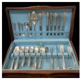 (65) Pc William Rogers Silverware & Case