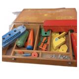 1930s Wooden Playskool Transportation Set