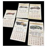 (5) Auto Advertising Vintage Calendars