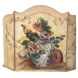 Beautiful Hand Painted Fireplace Screen