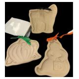 (3) Brown Bag Pottery Cookie Art (Priced $18.00