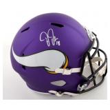 Autographed Justin Jefferson Vikings Helmet