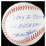 Autographed Pete Rose OML Baseball