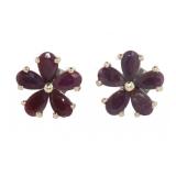 Natural 1.88 ct Ruby Stud Earrings