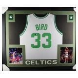 Autographed Larry Bird Custom Framed Jersey