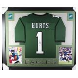 Autographed Jalen Hurts Custom Framed Jersey