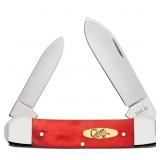 Case XX CA10765 Dark Red Bone Canoe Knife
