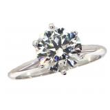 14k Gold 2.16 ct Round VS2 Lab Diamond Ring