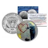 Banksy Peaceful Hearts Doctor JFK Half Dollar Coin