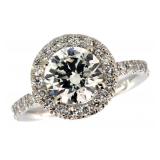 14k Gold 2.56 ct Brilliant VS1 Lab Diamond Ring