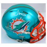 Autographed Tyreek Hill Dolphins Mini Helmet