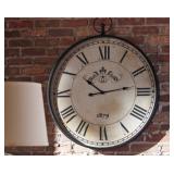 ASHLEY AUGUSTINA 36" ANTIQUE BLACK WALL CLOCK