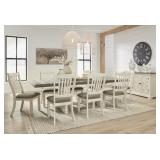 Ashley Bolanburg 9 pc Trestle Table & 8 Chairs