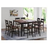 Abbyson Home Bar Height Table & 8 Bar Stools