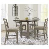 Ashley Lodanbey Bar Table & 4 Bar Stools