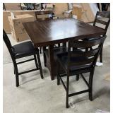 Ashley Counter Height Storage Table and 4 Stools