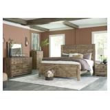 King:  Ashley Shurlee Oak 5 pc Bedroom Suite