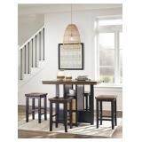 ASHLEY DOLINGHAM 5-PC COUNTER TABLE & 4 STOOLS