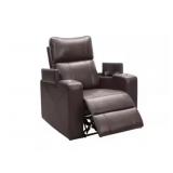 Abbyson Mason Brown PWR Recliner w/ADJ Head Rest