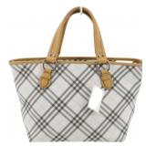 Burberry White Nova Check Handbag