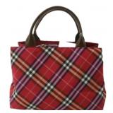 Burberry Red & Purple Nova Check Handbag