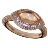 Marquise Cut 2.00 ct Morganite Doublet Ring