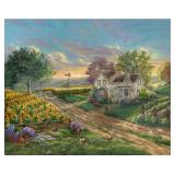 Sunflower Fields Art Print by Kinkade Studios