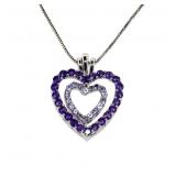 Beautiful Amethyst Heart Necklace