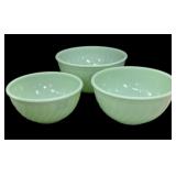 (3) Pc Jadeite Mixing Bowl Set