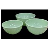 (3) Pc Jadeite Mixing Bowl Set