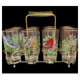 (8) Beautiful Bird Glasses in Carrier