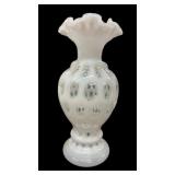 8.5 ï¿½ Fenton Coin Dot Vase (See 2nd Photo-Defect?