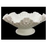 Fenton Hobnail Milk Glass Bowl  5 x 10.5 ï¿½