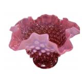 Fenton Cranberry Ruffled Edge Bowl