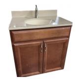 Preowned Bathroom Vanity wï¿½ Faucet