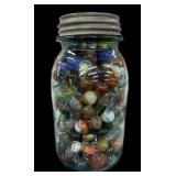 Quart Blue Mason Jar Marbles