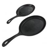 (2) Cast Iron Steak Skillets