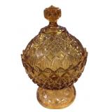 Imperial Glass Buttons & Bows Candy Dish