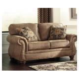 ASHLEY LARKINHURST LOVE SEAT WITH NAILHEAD TRIM