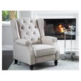 Sydney Gray Push Back Fabric Recliner