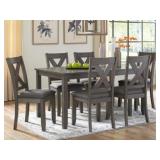 ASHLEY CAITBROOK DINING ROOM TABLE & 6 CHAIRS