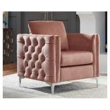 ASHLEY LIZMONT BLUSH PINK ACCENT CHAIR