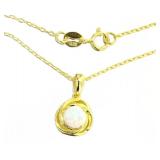 Beautiful White Opal Necklace