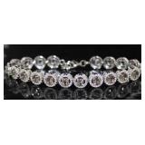 Round 16.50 ct Color Change Pariaba Halo Bracelet