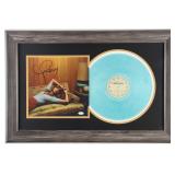 Autographed Taylor Swift Vinyl Cover Display